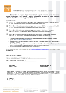 CONTRATTO ACQUISTO PACCHETTO ORE ASSISTENZA TECNICA AREA LOMBARDIA v2.0...
